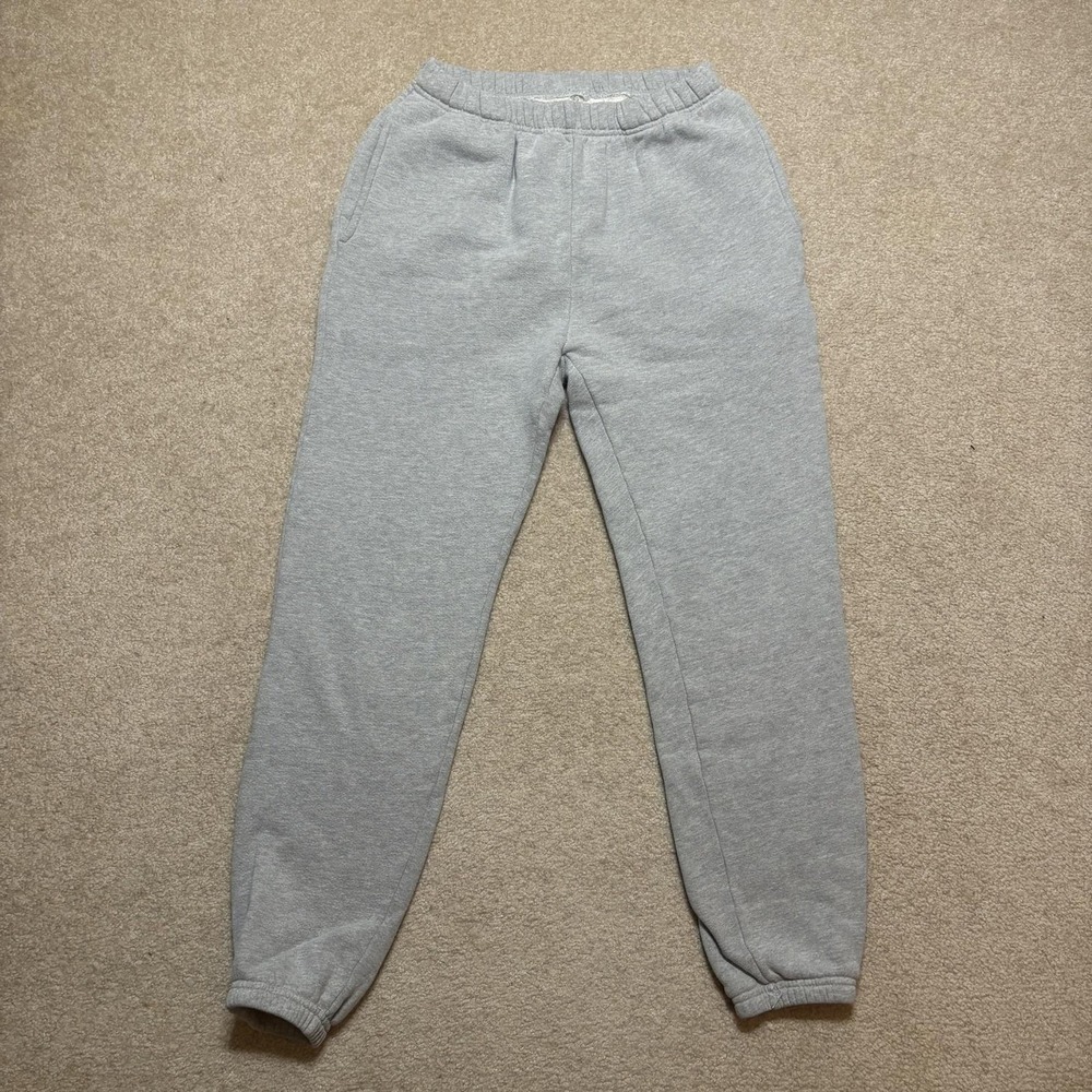 Les Tien Sweatpants Womens Small Gray 100% Cotton Jogger Pants Lounge Casual